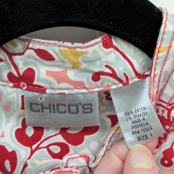 Chico's Floral Umbre Light Chino Jacket - Picture 3 of 7